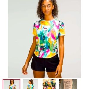 Sold Out Lululemon High Neck Run and Train T-Shirt Multicolor